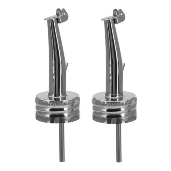 2er Set Ausgiesser Inox Gastro, Schraubkappe D28 mm