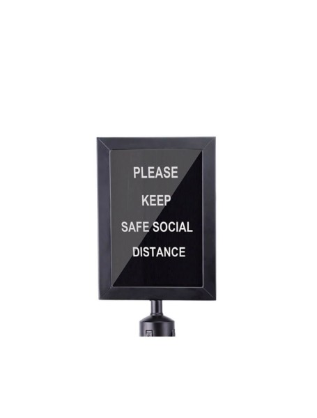 Schild A4 Please keep safe social distance schwarz