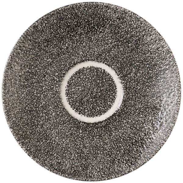 S.P. Raku Quartz Black Cappuccino Untertasse 15.6cm