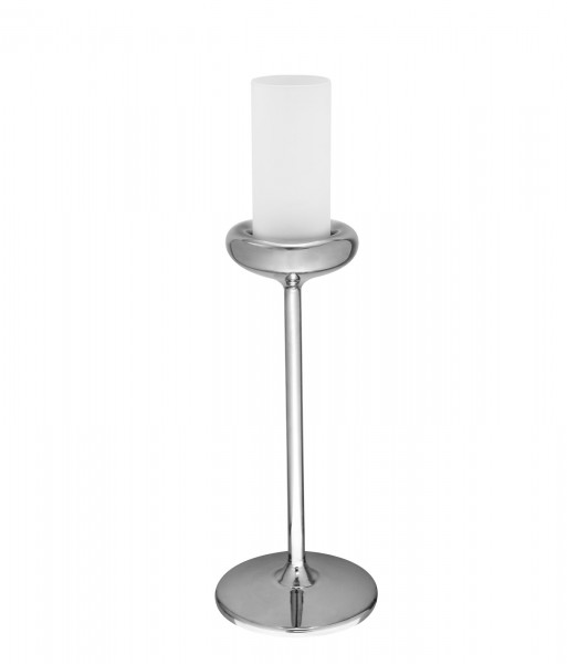 24x Kerzenhalter Edelstahl mit Glas Ø115mm h:270mm