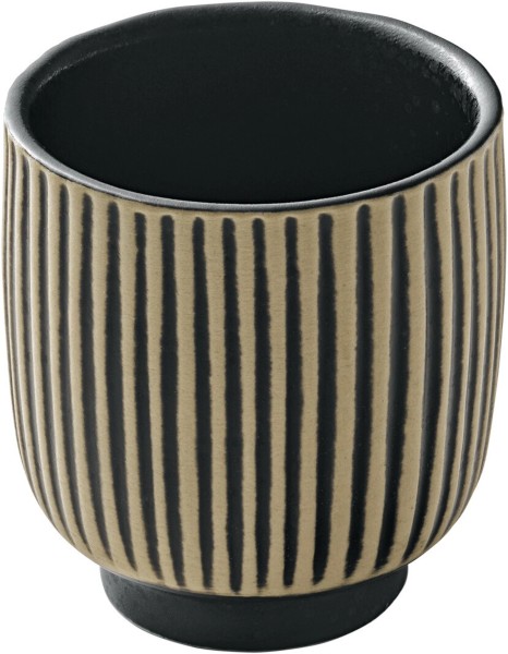 Playground Nara Obertasse Relief schwarz weiss 0.1lt