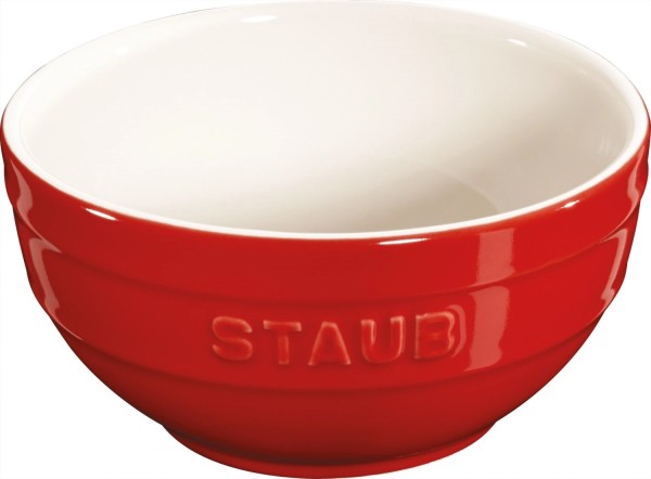 Keramik Schüssel, Kirschrot rund 1.2l D17cm