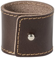 4er Set leather Serviettenring D5 H4.5cm brown