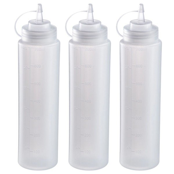 3er Set Quetschflaschen, 700 ml