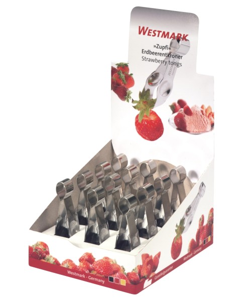 Display 12 Stk. Erdbeerentkroner Zupfi, 8.5x4x2cm