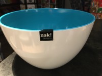 Duo Schüssel weiss/aquablau 28 cm