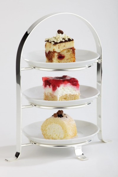 Serviergestell, ca. 22.5x16.5cm, H25.5cm