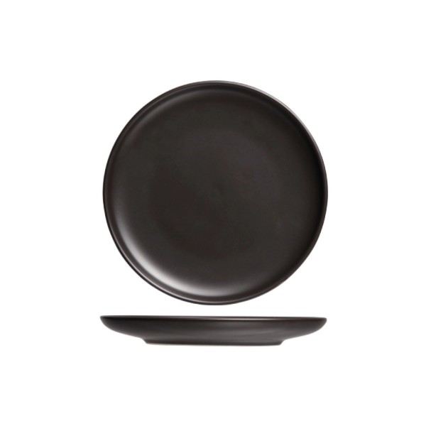 Okinawa Teller flach, schwarz, D 30.4cm H 2.6cm