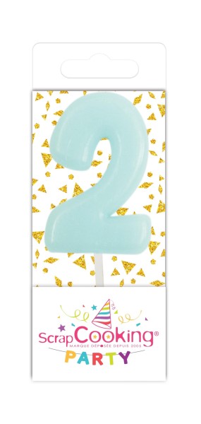 15er Set Kerze Mini Nummer 2 assortiert