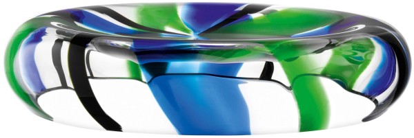 Folk Reverse Früchteschale D36cm schwarz blau grün