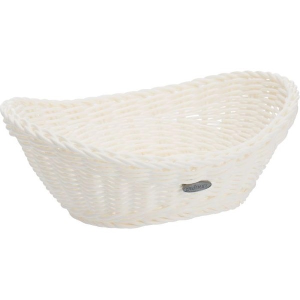 Korb oval, weiss, 23.5x18x6/8cm