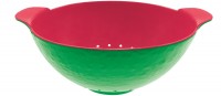 Duo Sieb oval grün/grapefruit, 27×17 cm
