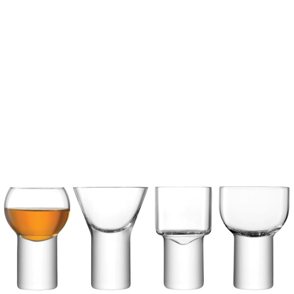 4er Set Boris Digestif Glas assortiert transparent