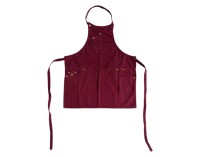 Schürze 5-P.Slim Fit aubergine