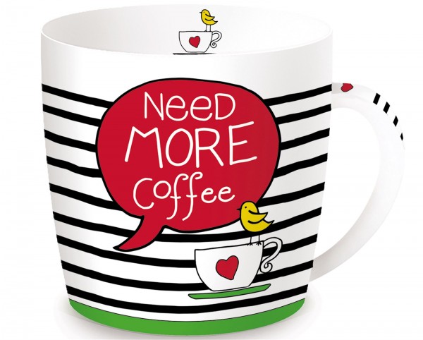 Need more Coffee Porzellanbecher in GB, 350 ml