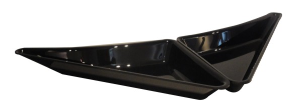 2er Set Schüssel dreieckig links/rechts 53x30x5cm schwarz