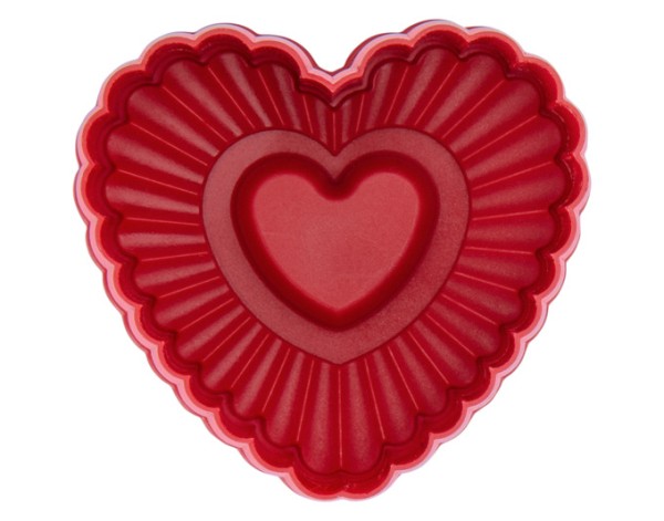 Ausstecher Herz gewellt rot