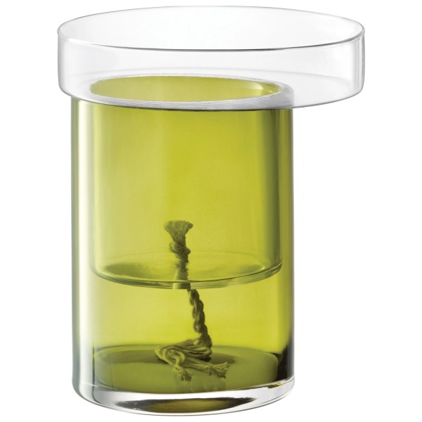 Pflanzentopf Balcony selbstwässernd H27cm D22cm klar/oliv