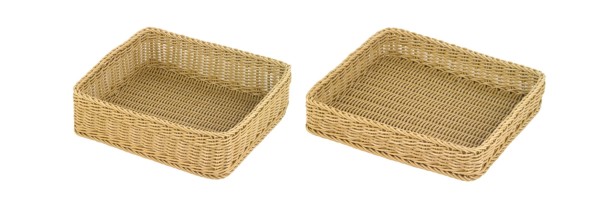 Korb GN 2/3, h-beige, 35,5x32,5x6,5cm