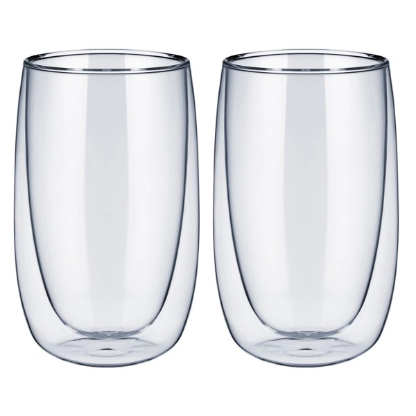 2 Doppelwandige Latte Macchiato Thermogläser, 400ml, 2 sb