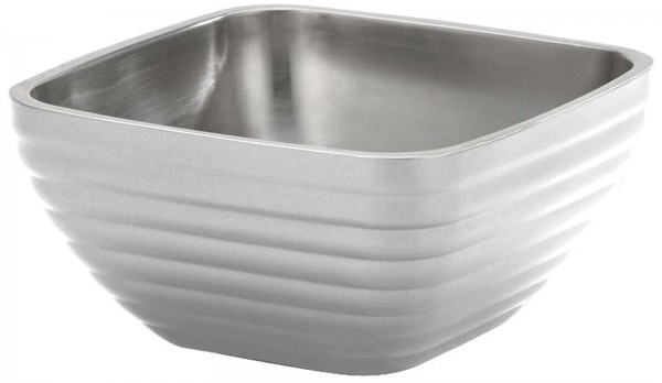 Schüssel quadr. doppelwandig 3lt 21x21cm h:11cm Edelstahl