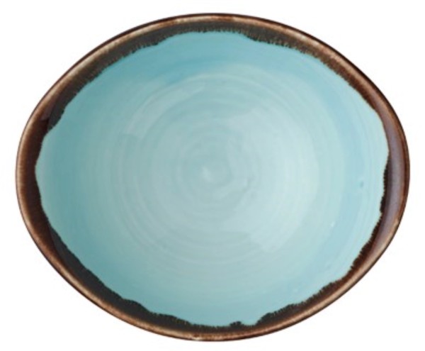 Harvest Turquoise Schüssel tief oval 19.9x16.8cm