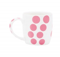 Dot Dot Porzellan Mug, pink, 35 cl