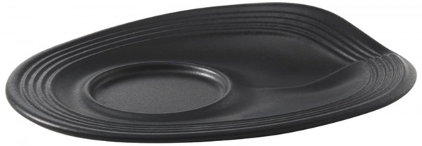 Untertasse für Espresso Knitterbecher 8 cl, schwarz
