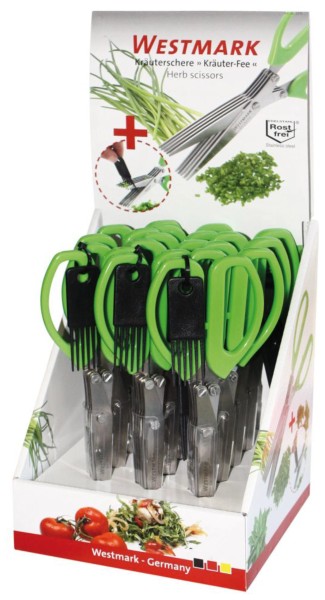 Display mit 12 Stk. Kräuterscheren Kräuter-Fee