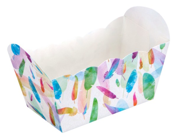 Papierbackf Rainbow Feath 10er
