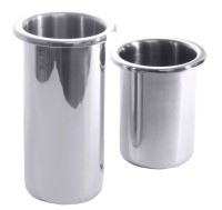 Edelstahlbehälter Øaussen 7cm, Øoben 8.5cm h:15cm