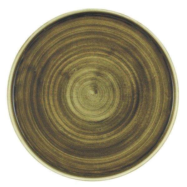 Stonecast Plume Olive Walled Teller 26cm, H2cm