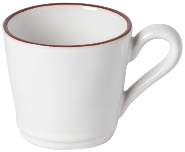 Beja Kaffeetasse 8.7x6.5 H5.9cm 8cl weiss-rot