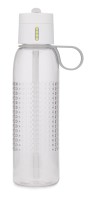 Dot Trinkflasche mit Strohhalm, transp. weiss, 750 ml
