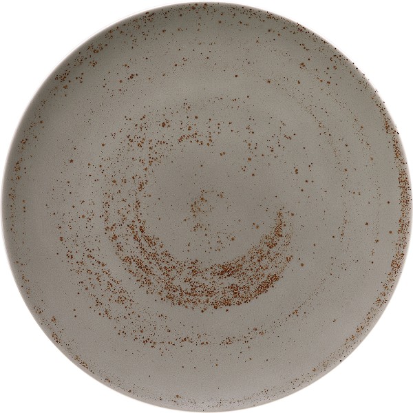 Pottery Unique Lightgrey Teller flach rund coupe 28cm
