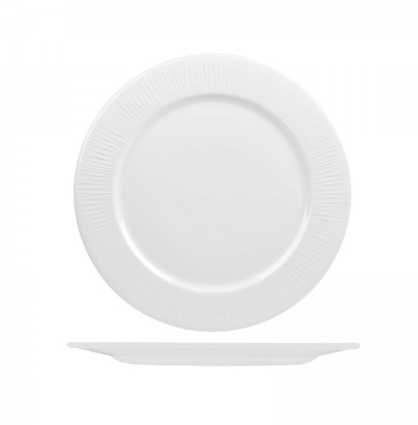 Bamboo White Teller flach Fahne schmal 23.4cm