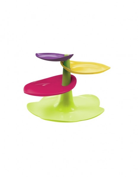 ZAK!Mehrstöckiger, bunter, großer Teller