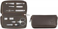 Reissverschluss-Etui, Nappaleder, 6-tlg.