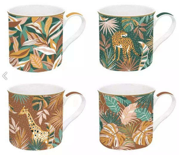 4er Set Namibia Porzellanbecher 300ml