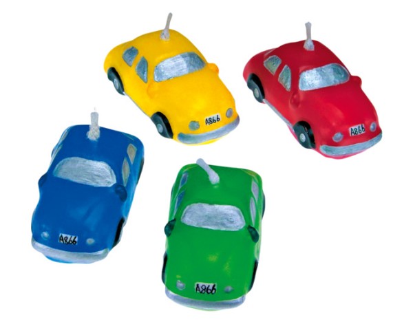 Kerzen Auto 5 cm 4-teilig