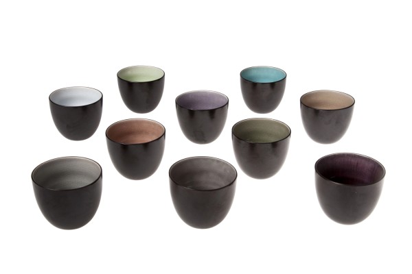 10er Set Streetfood Festival Becher, assort. D 7x 6cm,12 cl