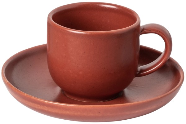 Pacifica Kaffeetasse mit Untert. 70ml D12cm H6cm cayenne