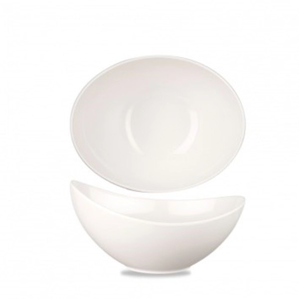 Alchemy Melamine White Moonstone Buffet Schüssel 20x15.5x10c