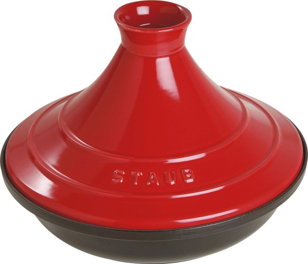Tajine 28cm, Gusseisen, Kirsch-Rot