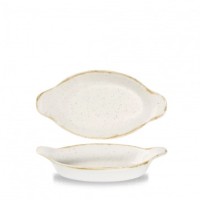 Stonecast Barley White Schale oval mit Griffen 23.2x12.5cm