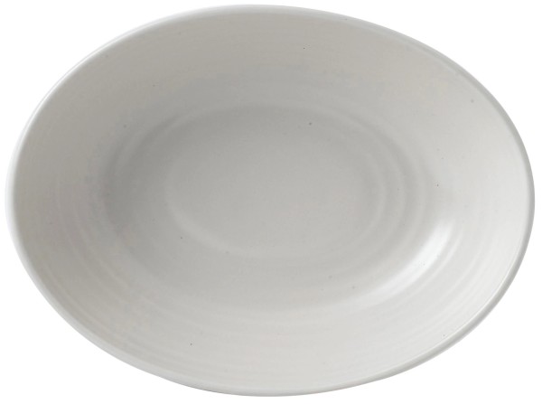 Evo Pearl Teller Tief Oval 21.6x16.4cm