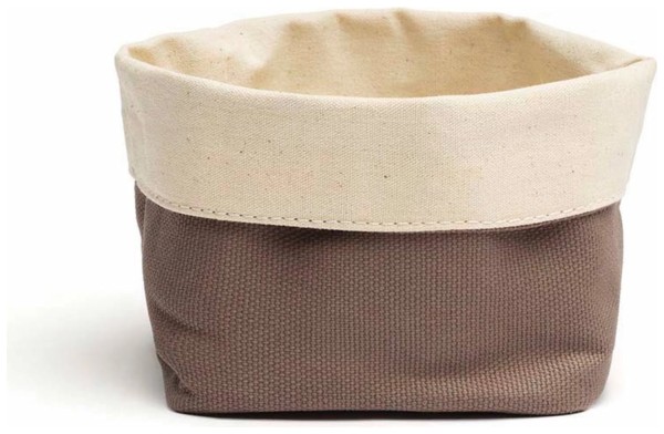 Brotkorb 12x12cm H:14cm Braun/Grau