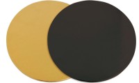 6er Set Untersetzer für Kuchen gold/schwarz 24cm