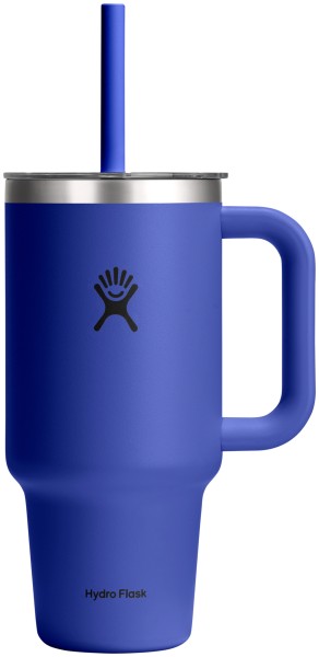 Reisebecher mit Trinkhalm 945ml capri blue