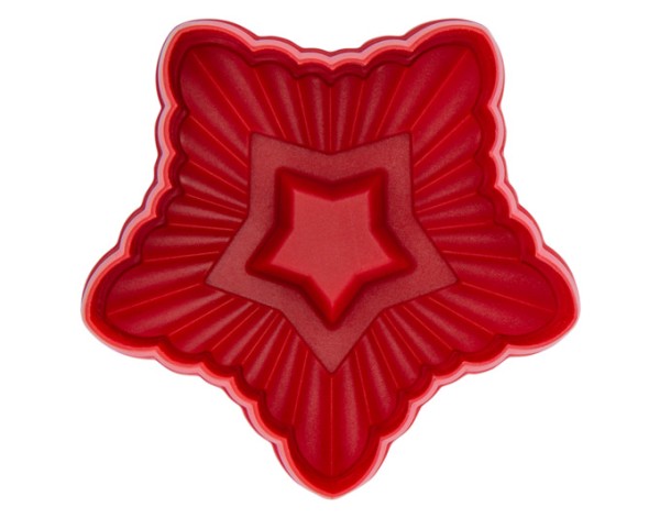 Ausstecher Stern gewellt rot